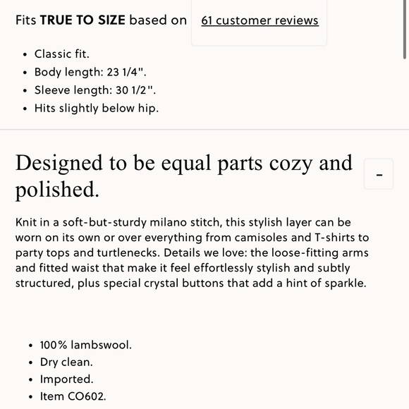 J.Crew Milano-stitch cinched-waist cardigan with embellished buttons - Picture 2 of 6